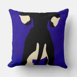 青の背景 クッション