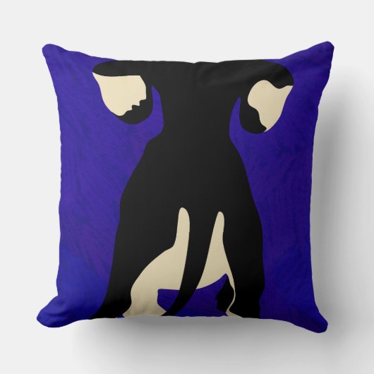 青の背景 クッション (正面)