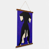 青の背景 吊り下げ型タペストリー (傾斜あり)