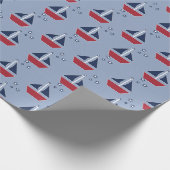 青の航海のなヨット ラッピングペーパー (角)