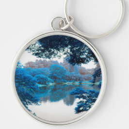 青の色が影響カッコいいを受けユニークた、自然、湖 キーホルダー