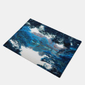 青の色が影響カッコいいを受けユニークた、自然、湖 ドアマット (アングル)