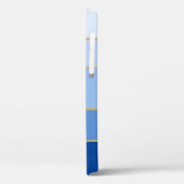 青の色のブグラデーションロックの色モノグラムの Case-Mate iPhoneケース (裏面 / 左)