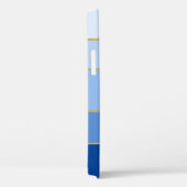 青の色のブグラデーションロックの色モノグラムの Case-Mate iPhoneケース (裏面 / 右)