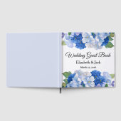 青の花のデザイン ゲストブック (全面)