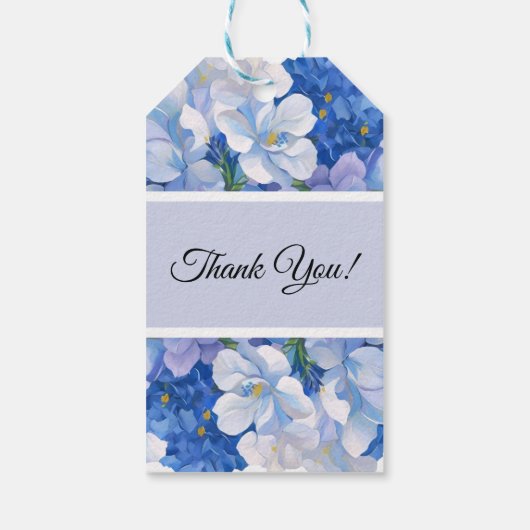 青の花の色合い ギフトタグ (裏面)