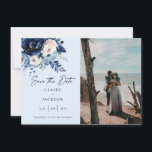 青の花の2枚の写真 セーブザデート<br><div class="desc">青の花の2枚の写真 Save the Date</div>