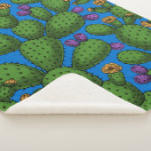 青の花オプンティア シェルパブランケット (3/4)