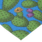 青の花オプンティア テーブルクロス (アングル)