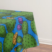 青の花オプンティア テーブルクロス (インサイチュ)