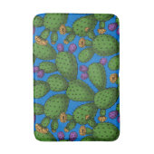 青の花オプンティア バスマット (正面縦)