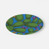 青の花オプンティア ペーパープレート (アングル)