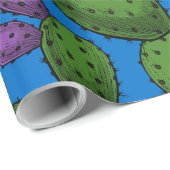 青の花オプンティア ラッピングペーパー (ロールコーナー)