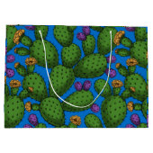 青の花オプンティア ラージペーパーバッグ (裏面)