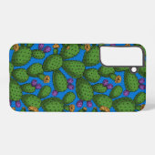 青の花オプンティア SAMSUNG GALAXYケース (裏面横)