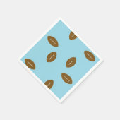 青の茶色のアメリカのfooballボール スタンダードカクテルナプキン (角)