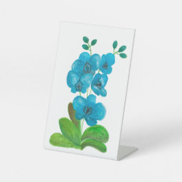 青の蘭 台座サイン