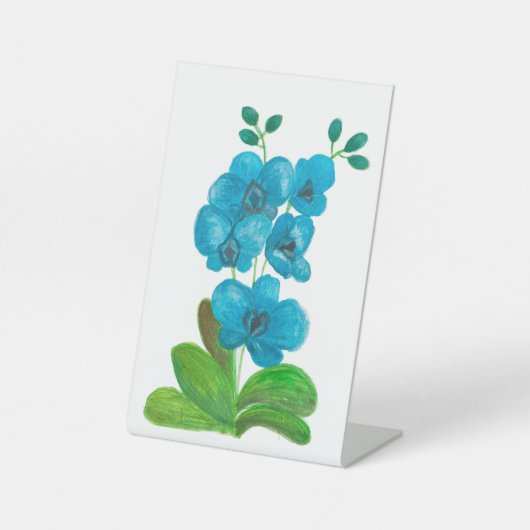 青の蘭 台座サイン (正面)