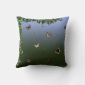 青の蝶 クッション (裏面)