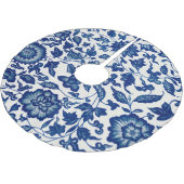 青の装中国の飾フローラ  ブラッシュドポリエステルツリースカート (アングル)