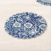 青の許可ヴィンテージパターン ペーパーコースター (アングル)