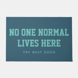 青の誰も普通の生活ここでは次のドアを試みる ドアマット