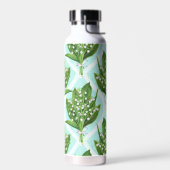 青の谷の花のユリの花束 ウォーターボトル (左面)
