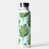 青の谷の花のユリの花束 ウォーターボトル (右面)