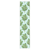 青の谷の花のユリの花束 ショートテーブルランナー (正面)