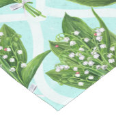 青の谷の花のユリの花束 ショートテーブルランナー (コーナー)