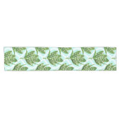 青の谷の花のユリの花束 ショートテーブルランナー (横)