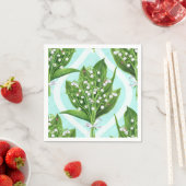 青の谷の花のユリの花束 スタンダードカクテルナプキン (インサイチュ)