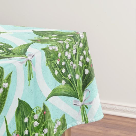 青の谷の花のユリの花束 テーブルクロス (インサイチュ)