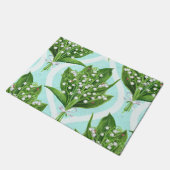 青の谷の花のユリの花束 ドアマット (アングル)