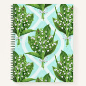 青の谷の花のユリの花束 ノートブック (正面)