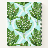 青の谷の花のユリの花束 ノートブック (裏面)