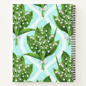 青の谷の花のユリの花束 ノートブック (裏面)