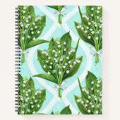 青の谷の花のユリの花束 ノートブック (正面)