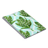 青の谷の花のユリの花束 ノートブック (右側)