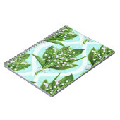 青の谷の花のユリの花束 ノートブック (左側)