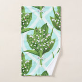 青の谷の花のユリの花束 バスタオルセット (ハンドタオル)