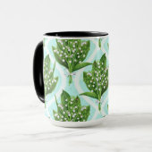 青の谷の花のユリの花束 マグカップ (正面左)