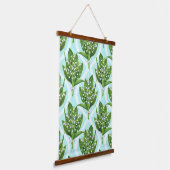 青の谷の花のユリの花束 吊り下げ型タペストリー (傾斜あり)