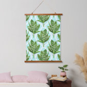 青の谷の花のユリの花束 吊り下げ型タペストリー (寝室)