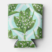 青の谷の花のユリの花束 缶クーラー (正面)