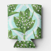 青の谷の花のユリの花束 缶クーラー (裏面)