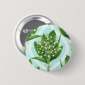 青の谷の花のユリの花束 缶バッジ (正面&裏面)