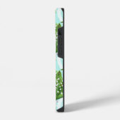 青の谷の花のユリの花束 iPhoneケース (左側面)