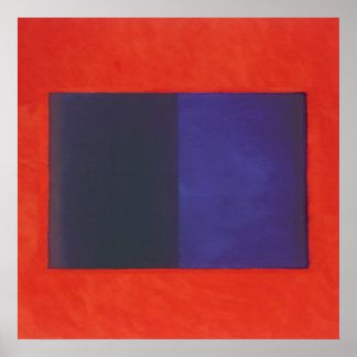 青の赤いオレンジ ポスター