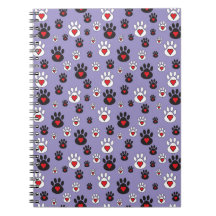 青の赤いハート付きポープリント